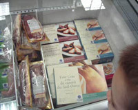 Foie gras surgelé dans un magasin Picard